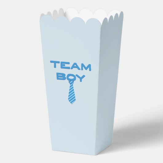 Team Boy mit Necktie Gender Reveal Geschenkschachtel (Vorderseite)