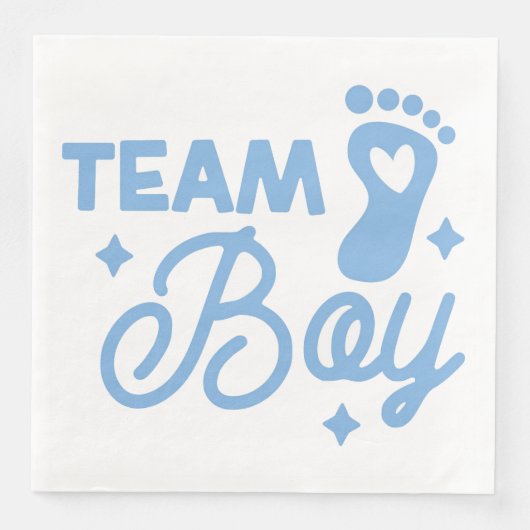 Team Boy Niedlich Boy Baby Duschpapier Napkin Serviette (Vorderseite)