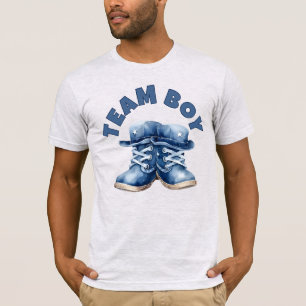 Team Boy Niedlich Little Blue Baby Boots Gender Re T-Shirt