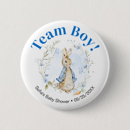 Team Boy Peter Rabbit Button (Vorderseite)