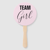 Team Boy & Team Girl Gender Reveal Party Sign Fans Fächer (Rückseite)