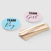 Team Boy & Team Girl Gender Reveal Party Sign Fans Fächer (Non-assembled)