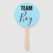 Team Boy & Team Girl Gender Reveal Party Sign Fans Fächer (Vorderseite)