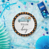 Team Boy Vintag Pumpkin Truck Papier Teller (Party)