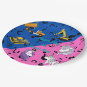 Team Boy vs Team Girl Heavy Equipment vs Unicorns Pappteller (Schrägansicht)