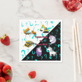 Team Boy vs Team Girl Heavy Equipment vs Unicorns Serviette (Beispiel)