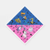 Team Boy vs Team Girl Heavy Equipment vs Unicorns Serviette (Ecke)