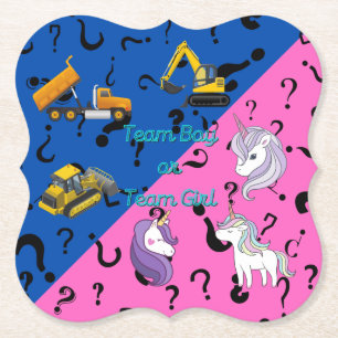 Team Boy vs Team Girl Heavy Equipment vs Unicorns Untersetzer