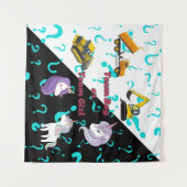 Team Boy vs Team Girl Heavy Equipment vs Unicorns Wandteppich (Vorderseite (Horizontal))