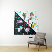 Team Boy vs Team Girl Heavy Equipment vs Unicorns Wandteppich (Beispiel (Horizontal))