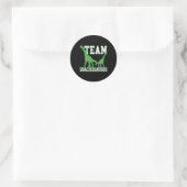 Team Brachiousaurus Dinosaur Future Paleontologe Runder Aufkleber (Tasche)