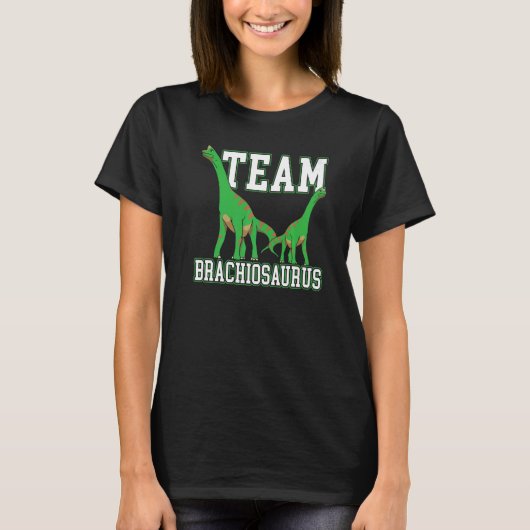 Team Brachiousaurus Dinosaur Future Paleontologe T-Shirt (Vorderseite)