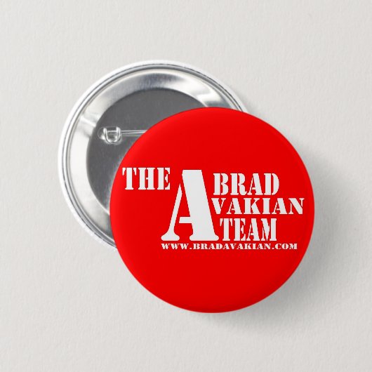 Team Brad Avakian Button (Vorne & Hinten)