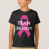 Team Brandy Personalisierte Brustkrebserkrankung T-Shirt (Vorderseite)