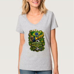 Team Brasil 2026 Jaguar & Arara Fußballfan T-Shirt