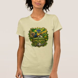 Team Brasil 2026 Jaguar & Arara Fußballfan T-Shirt