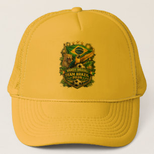 Team Brasil 2026 Jaguar & Arara Fußballfan Truckerkappe