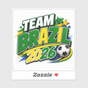 TEAM BRASILIEN 2026 Fußballfan Brasilianer Aufkleber