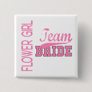 Team-Braut 1 BLUMEN-MÄDCHEN Button