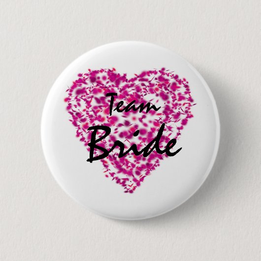 Team-Braut-abstrakter Farben-Liebe-Knopf Button (Vorderseite)