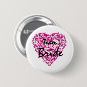 Team-Braut-abstrakter Farben-Liebe-Knopf Button (Vorne & Hinten)