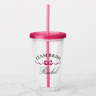 Team Braut Accessoire · Individuelles Geschenk Bra Acryltrinkbecher