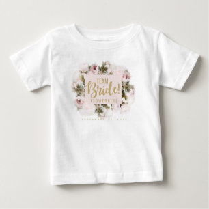 Team-Braut-Blumen-Mädchen-T-Shirt Baby T-shirt