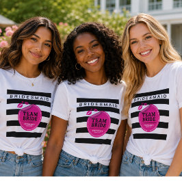 Team Braut Brautjungfer Glamour Tri-Blend Shirt