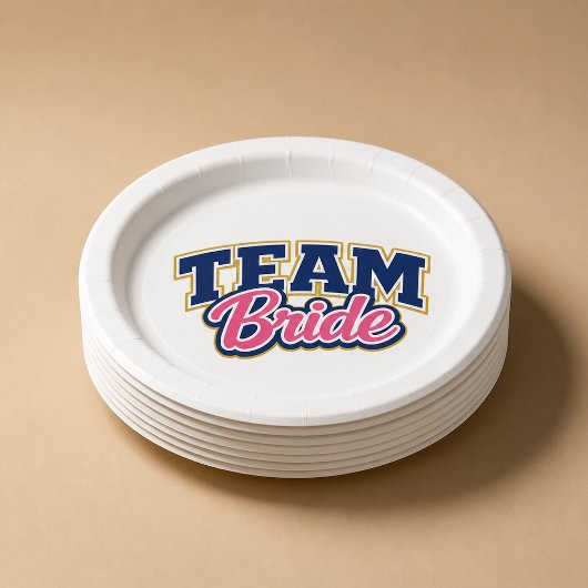 Team Braut Feste Hochzeitsgesellschaft Pappteller