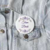 Team Braut Floraltaste | Brautparty-Geschenk Button (Beispiel)