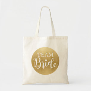 Team Braut Goldene Tasche Leinwand Brautjungfern G