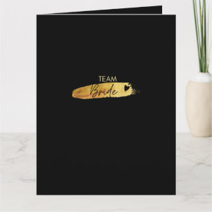 Team Braut Goldfolien-Karte Schwarze Junggesellin Karte
