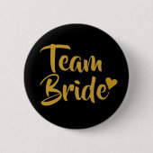 Team-Braut-Goldherz Button (Vorderseite)