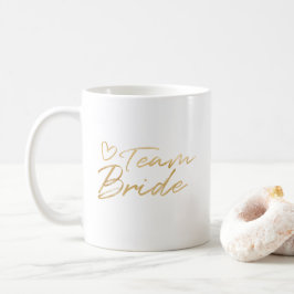Team-Braut - GoldImitat-Folien-Tasse Kaffeetasse