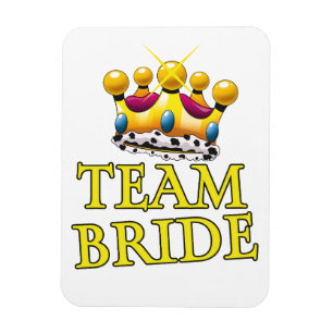 Team Braut Hochzeitskrone Magnet