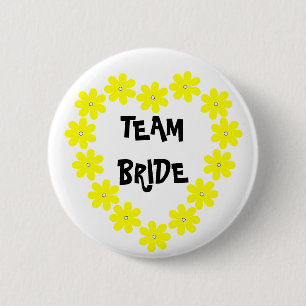 Team-Braut im Gelb Button