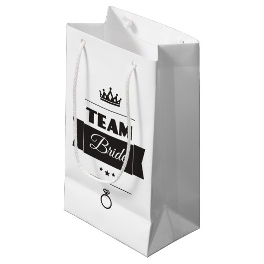 Team Braut Kleine Geschenktüte (Vorderseite Schrägansicht)