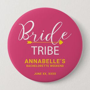 Team Braut Knopf. Heiß Rosa Cupid Pfeil, Herz  Button