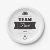 Team-Braut Pappteller (Vorderseite)