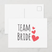 Team Braut Postkarte (Vorne/Hinten)