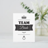 Team Braut Postkarte (Stehend Vorderseite)