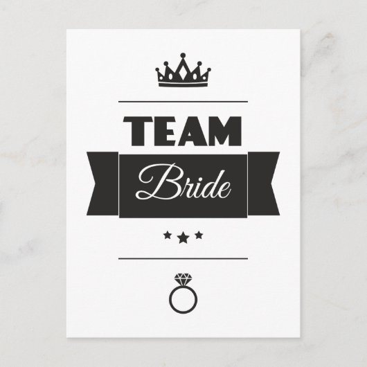 Team Braut Postkarte (Vorderseite)