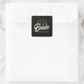 Team Braut Quadratischer Aufkleber (Tasche)