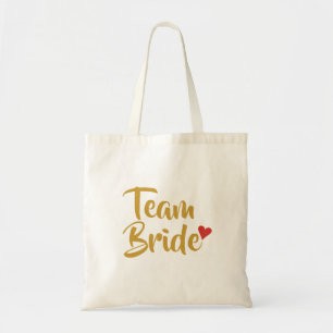 Team Braut Rotes Herz Tragetasche