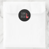 Team Braut Runder Aufkleber (Tasche)