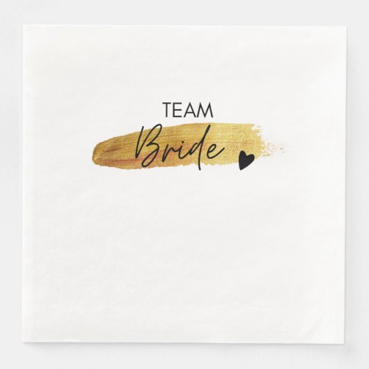 Team Braut Serviette - Gold Junggesellinnenabschie (Vorderseite)