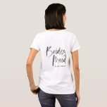 Team Braut Stamm Bridesmaid moderne Bachelorette T-Shirt<br><div class="desc">Team Braut Stamm,  Bridesmaid moderne Bachelorette Kleidung. Moderne Inky Aquarell-Typografie sorgt dafür,  dass Sie in dieser Koordinationskollektion auf Trend stoßen.</div>