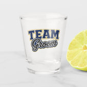 Team Bräutigam Bold Hochzeitsgesellschaft Schnapsglas (Vorderseite)