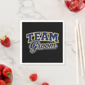 Team Bräutigam Bold Hochzeitsgesellschaft Serviette (Beispiel)