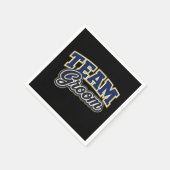 Team Bräutigam Bold Hochzeitsgesellschaft Serviette (Ecke)